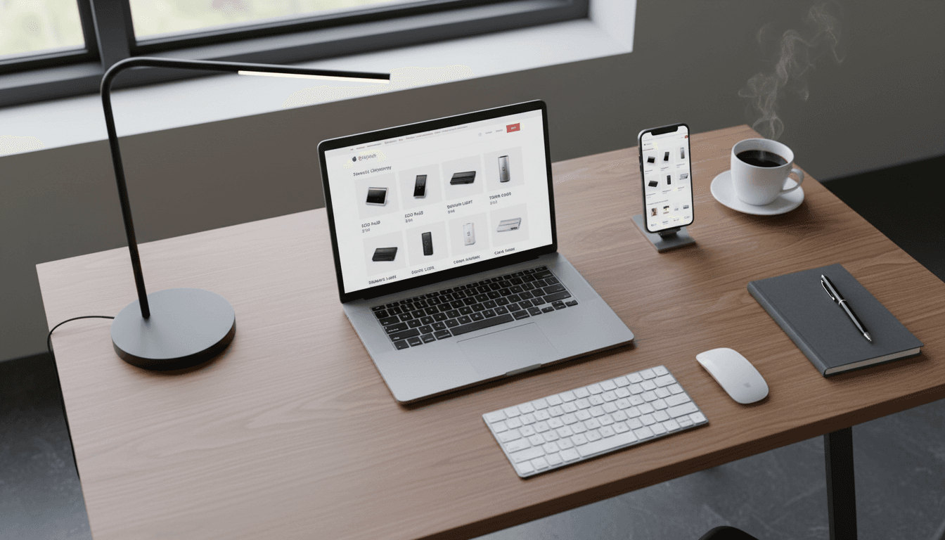 Product gallery page with shopping functionality